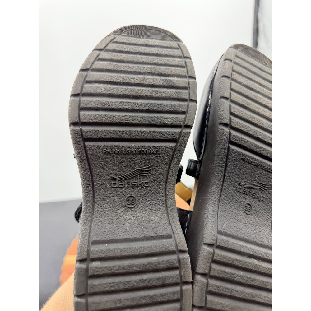 Dansko Black Leather Mary Jane Clog Sandals - Picture 10 of 11